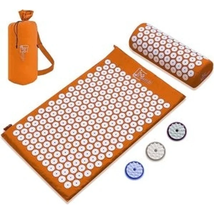 Montegoni Akupressurmatte mit Kissen für Massage & Schmerzlinderung, Shakti Matte Original (mit Praktische Tragetasche, Akupressur Set für Entspannung, Stimulation und Meditation), Stimulierende Spitzen, Entspannung, Schmerzlinderung – Bild 6