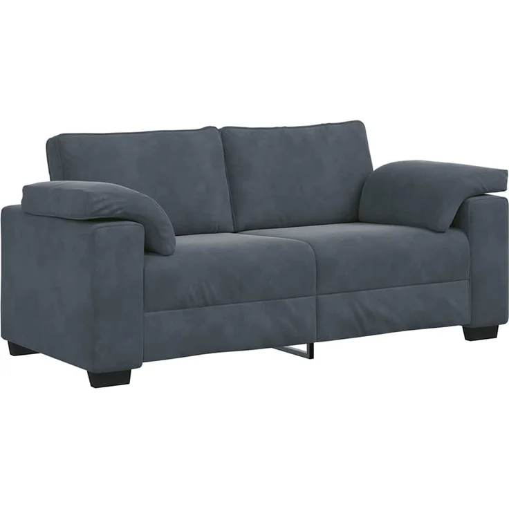vidaXL Zweisitzer-Sofa Dunkelgrau 180x77x82 cm Samt 4105268 – Bild 1