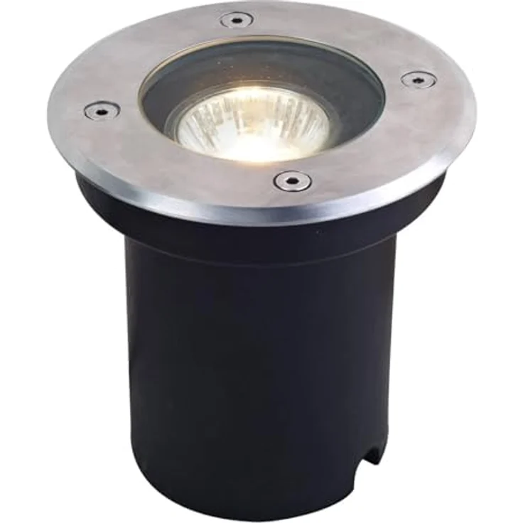 Lucande Bodeneinbaustrahler Ava, wasserdicht IP67, Aluminium Edelstahl, 1-flammig (GU10), Außenleuchte für Garten und Terrasse – Bild 1