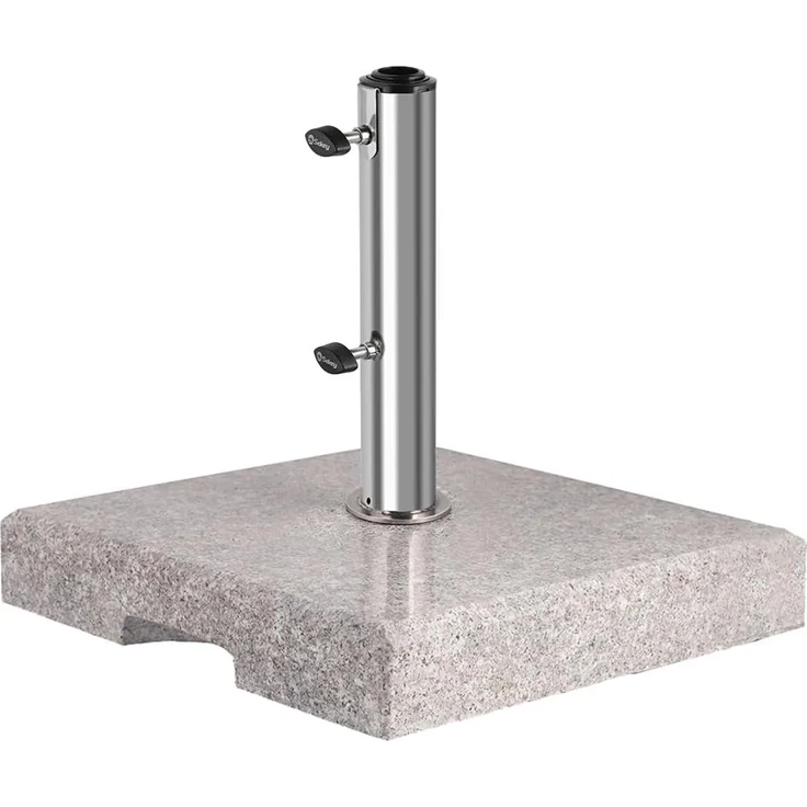 Sekey Granit Sonnenschirmständer mit Edelstahlrohr, Hochwertiger Sockel, für Schirmstöcke bis 32-48 mm, Balkonschirmständer 30KG Quadratisch – Bild 8