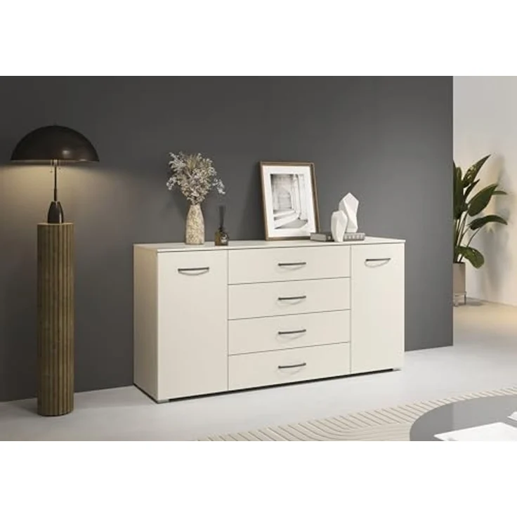 rauch Aditio Box, Kommode, 2-türig, 4 Schubladen, mit Softclose-Funktion, Farbe Beige, BxHxT 160x81x43cm – Bild 2