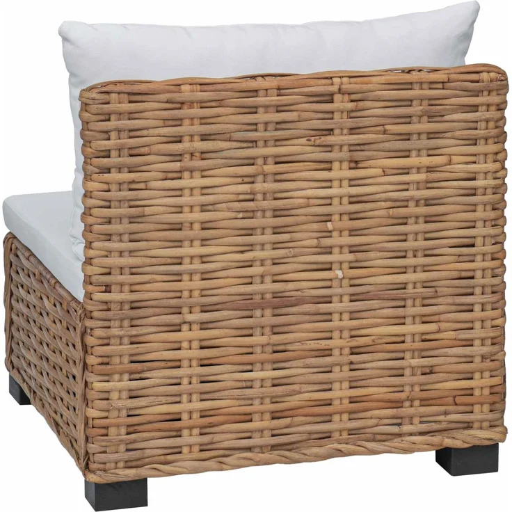 vidaXL Mittels Sofa mit Kissen GENDT Naturrattan Natur 42034388 – Bild 5