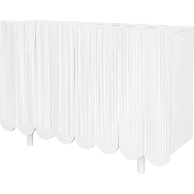 ZUBALIYA Sideboard 120x37,5x80,8 cm, aus MDF, Weiß – Bild 20