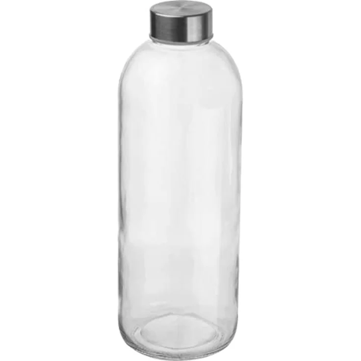Macma Trinkflasche Trinkflasche aus Glas mit Neoprensleeve / 1000ml / Neoprenfarbe: schwa – Bild 4