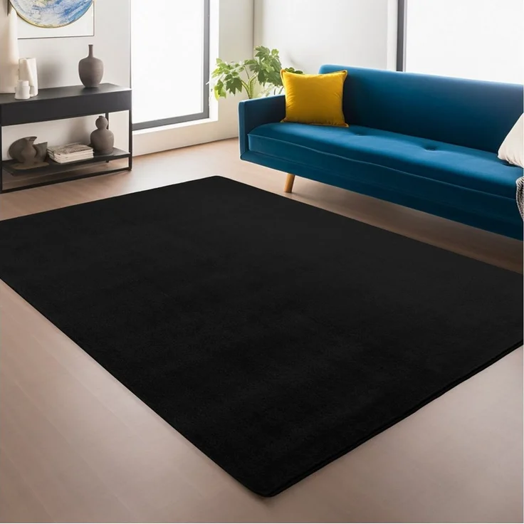 Jimri Teppich Fluffy flauschiger Teppich Läufer Hochwertige Kurzflor Teppich, Rund – Bild 1
