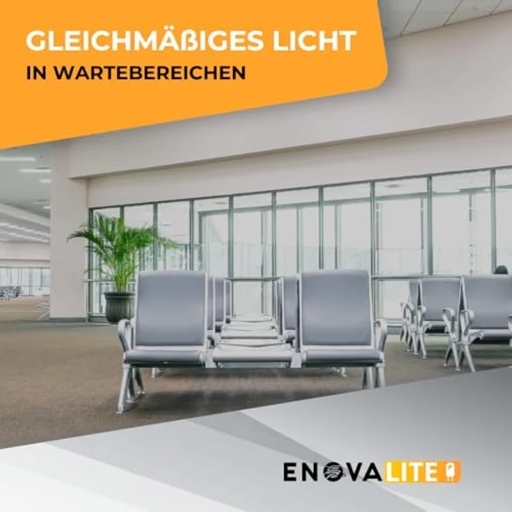 ENOVALITE LED Panel 4er Pack LED Panel, 62x62 cm, 36 W, 3600 lm, 6000 K, LED fest integriert, Tageslichtweiß, kaltweiß – Bild 10
