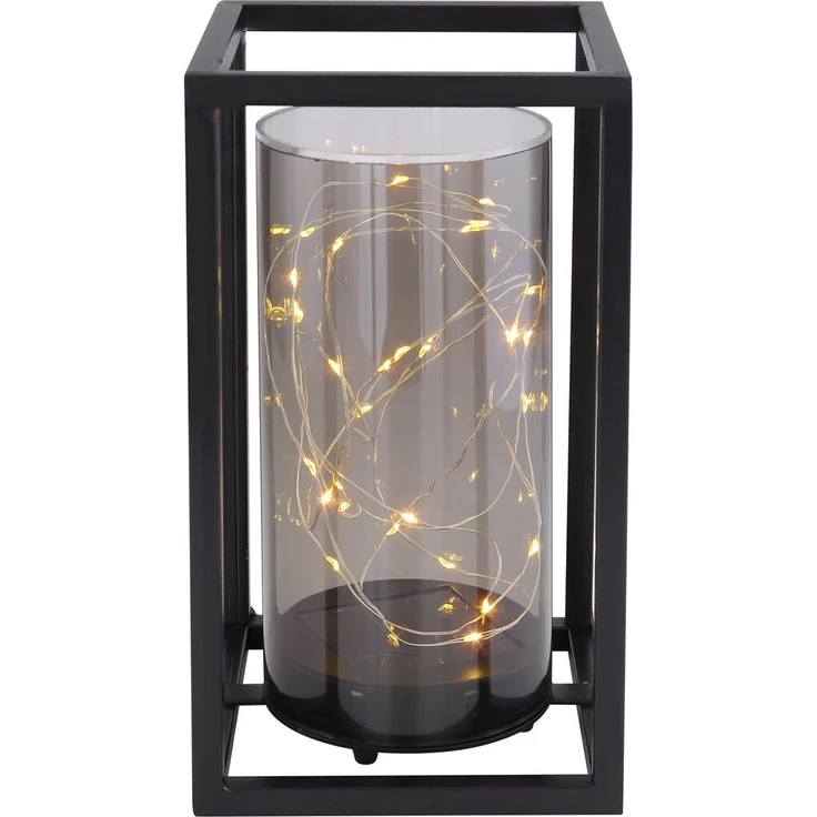 LED Solarleuchte, Gartendeko, schwarz, Lichterkette, H 25 cm – Bild 5