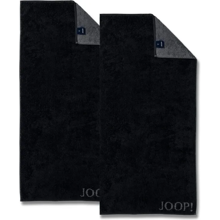 2 Stück Joop! Handtuch Classic Schwarz Anthrazit 1600-90 50x100