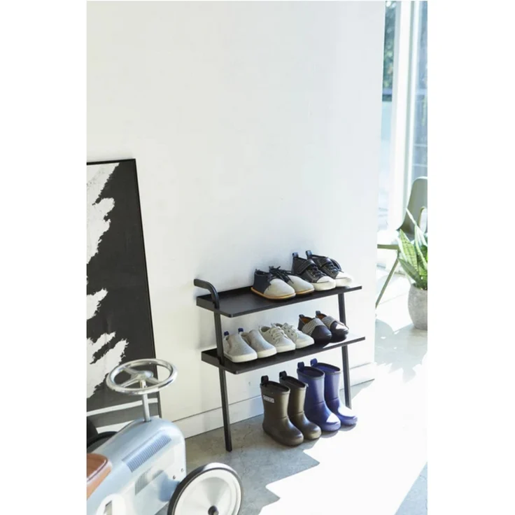 Yamazaki Schuhregal für Kinder aus schwarzem Metall - Schwarz – Bild 4