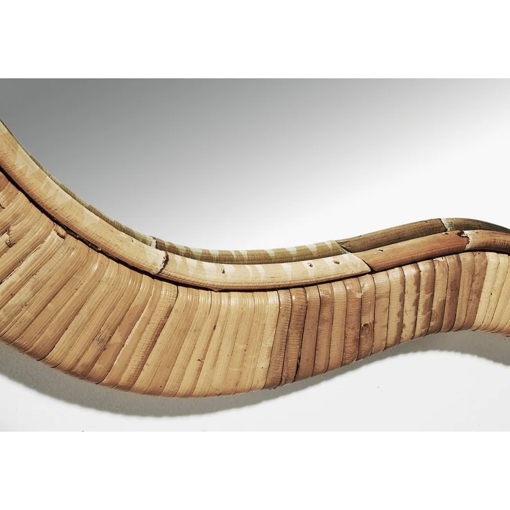 Kobolo Dekoobjekt Spiegel Wandspiegel LENI Rattan, aus natürlchem Rattan – Bild 2