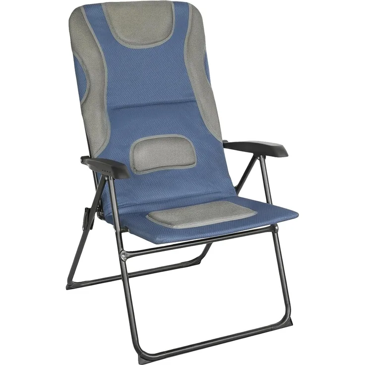 HOMECALL Gartenstuhl Hochlehner Campingstuhl Klappstühle Gepolstert Faltstuhl Balkonstuhl (Anglerstuhl, 1 St), mit 5-Fach Verstellbare lehne, für Camp Garten Balkon, Belastbar 150KG