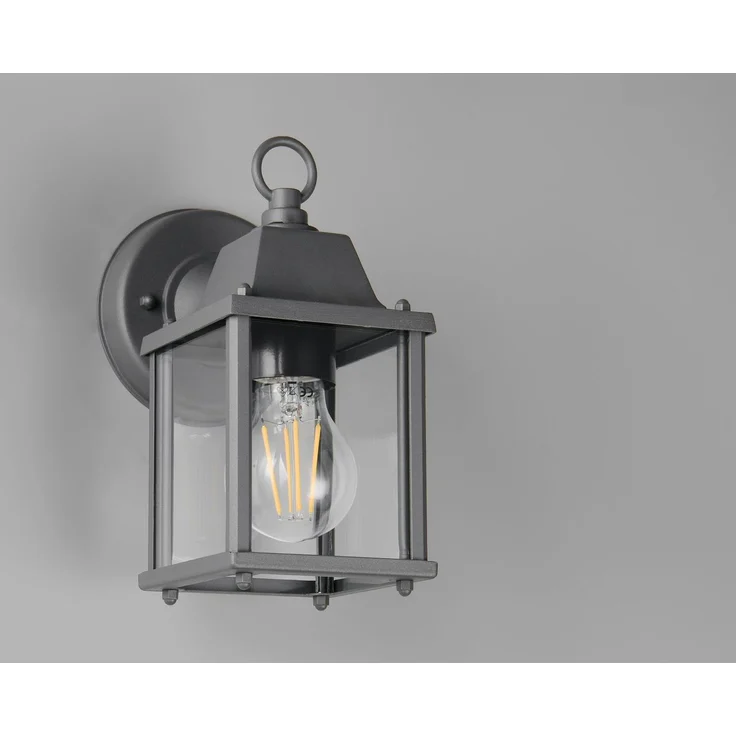 Landhausstil Außenwandleuchte MIRANDE, Wandlaterne Anthrazit, Höhe 22cm – Bild 7