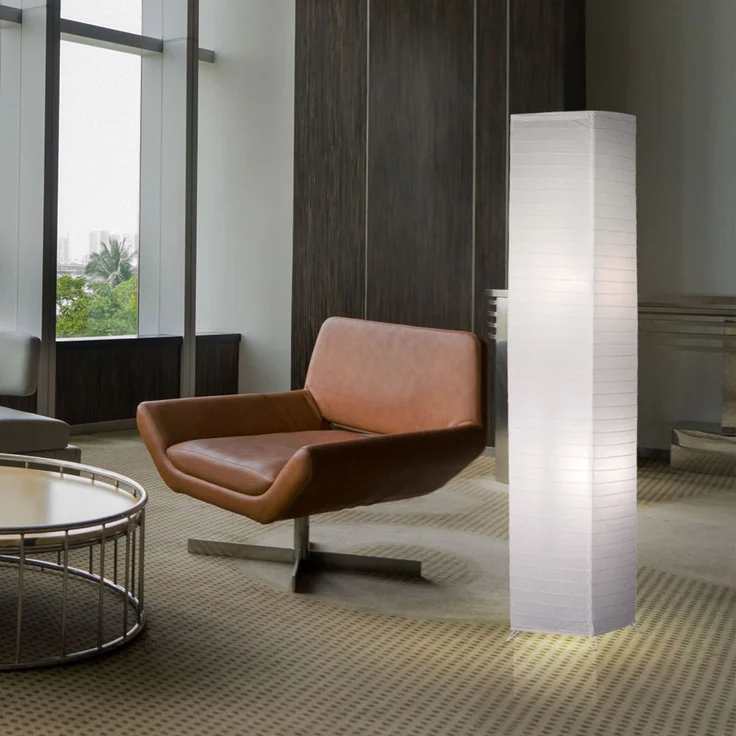RGB LED Papier Stehleuchte in weiß mit Fernbedienung BAMBOO – Bild 8