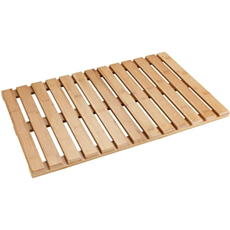WENKO BAMBUS Badematte 40 x 60 cm, Braun, Indoor & Outdoor – Bild 3