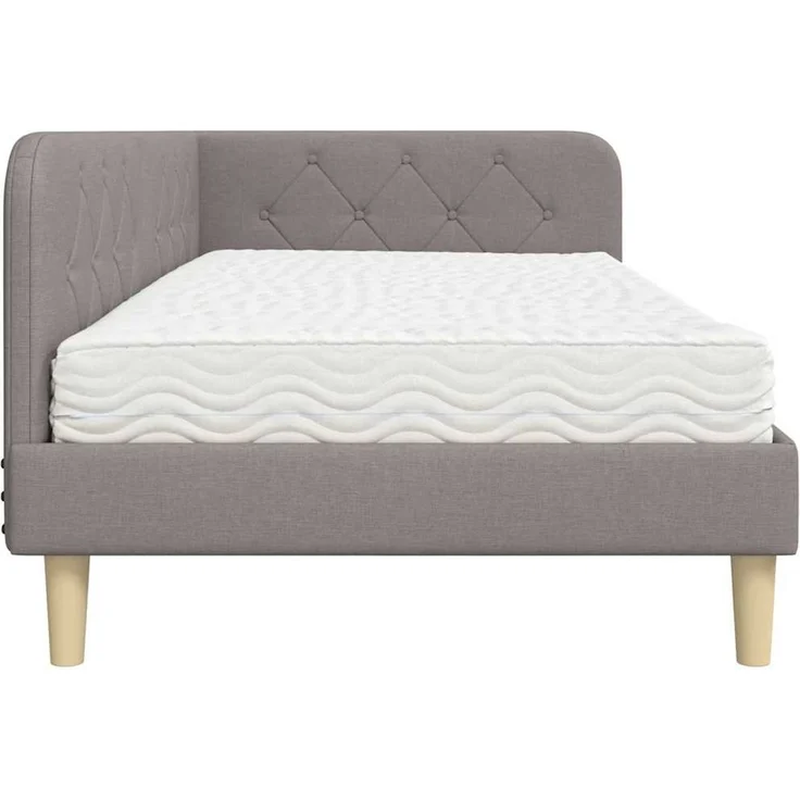 vidaXL Eckbettgestell Taupe 90 x 200 cm Stoff 3394122 – Bild 7