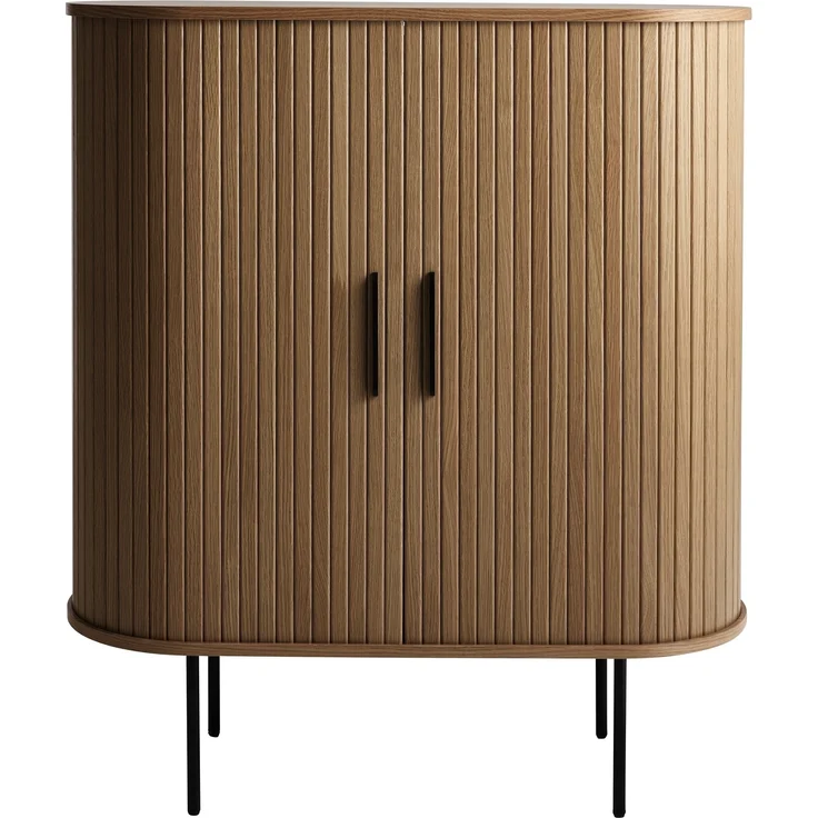 Barschrank >NOLA< in Eiche smoked, MDF furniert - 130x75x40cm (BxHxT) – Bild 3