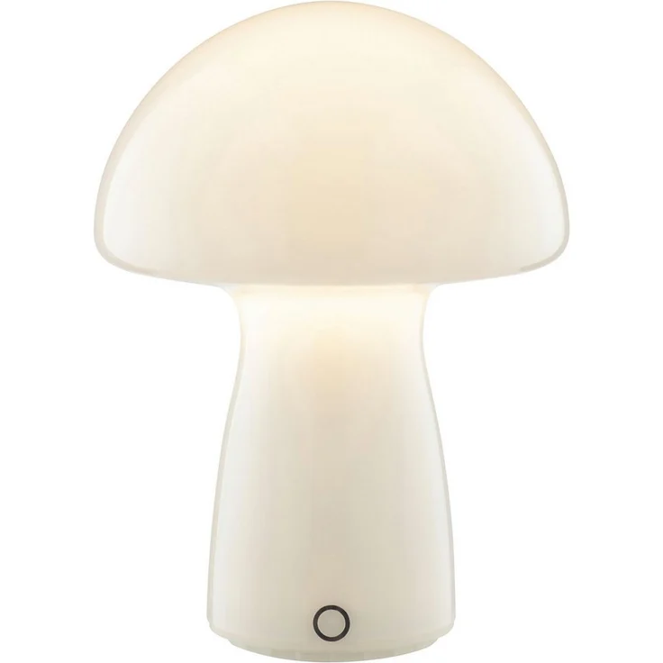 Brilliant LED Tischleuchte Erik, Dimmfunktion, LED fest integriert, Warmweiß, Pilzleuchte aus Glas mit Akku, 250 lm, 2700 K, H 22 cm, dimmbar – Bild 5