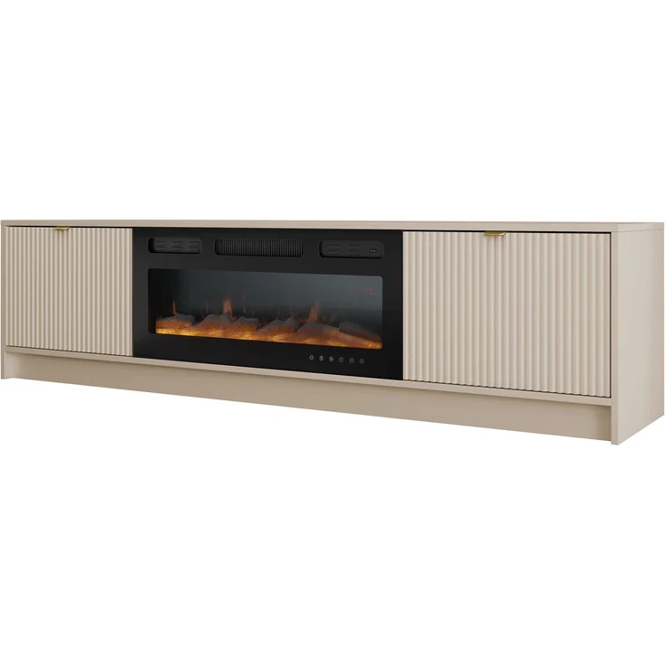 Mirjan24 'Tireno EF' TV-Lowboard mit elektrischem Kamin, Holz sandbeige, 48 x 40 x 182 cm – Bild 3