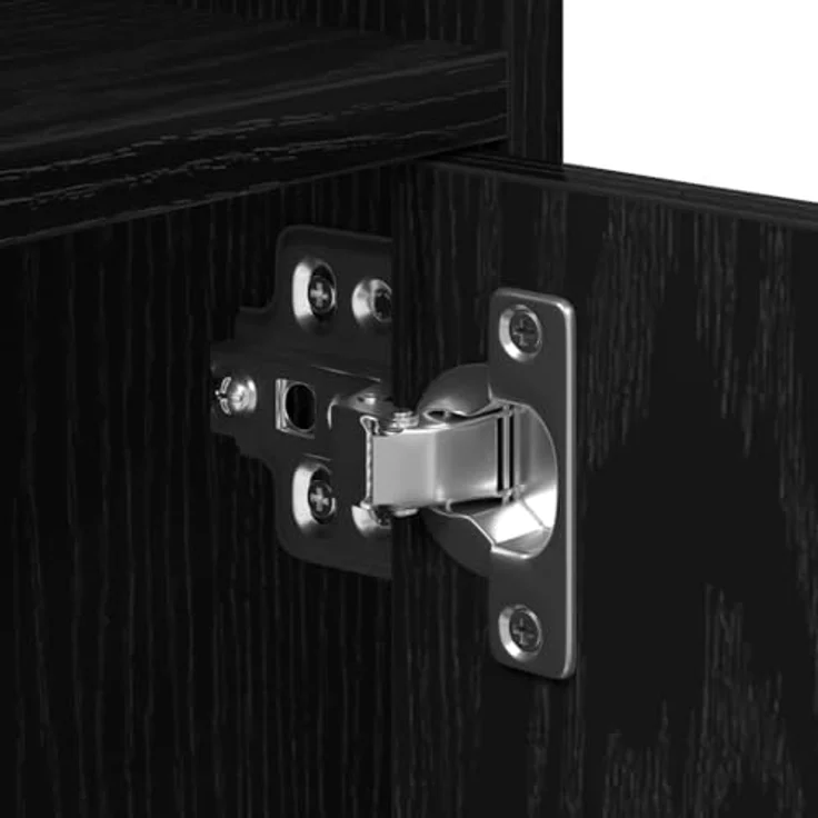 vidaXL Schrank mit Regal Schwarz Eichen-Optik 60 x 48 x 74,5 cm 869242 – Bild 8