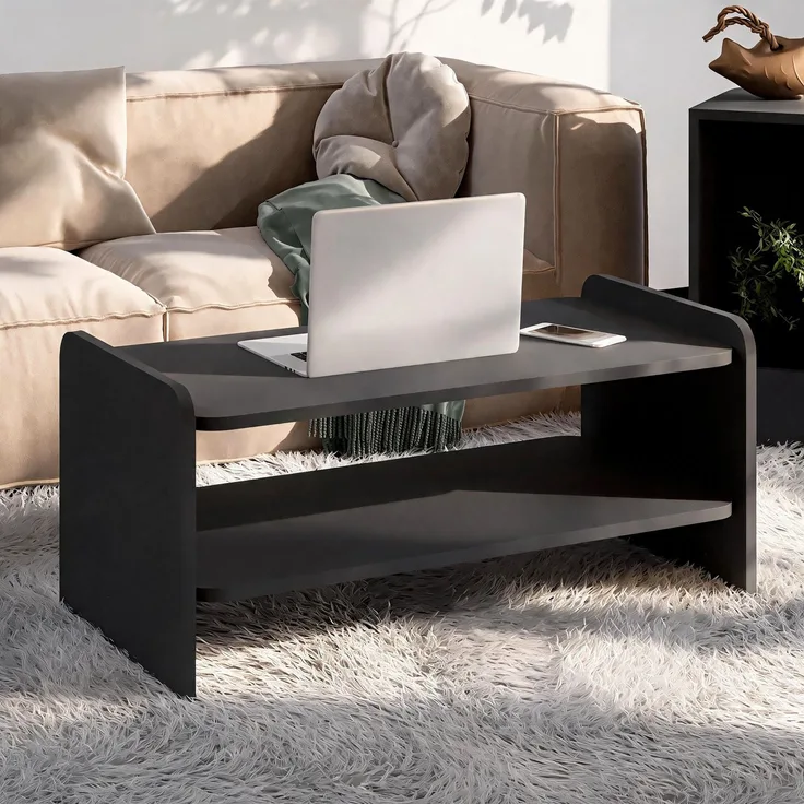 Skye Decor 'Amon - Anthracite' Couchtisch, Anthrazit, 89,8 x 39,8 x 44,8 cm