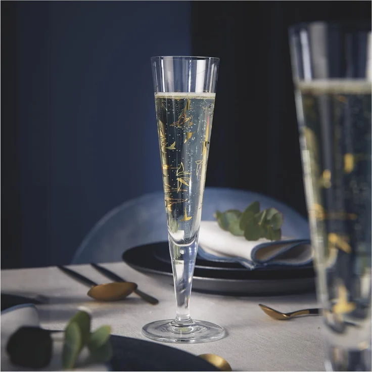 Ritzenhoff Champagnerglas Goldnacht, Kristallglas – Bild 8