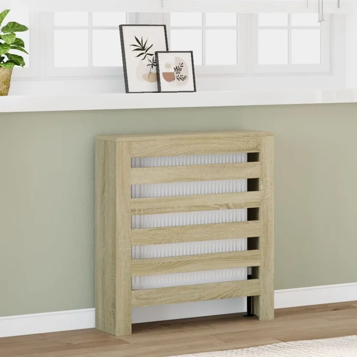 vidaXL Heizkörperverkleidung Sonoma-Eiche 78x20x82 cm Holzwerkstoff Braun – Bild 1