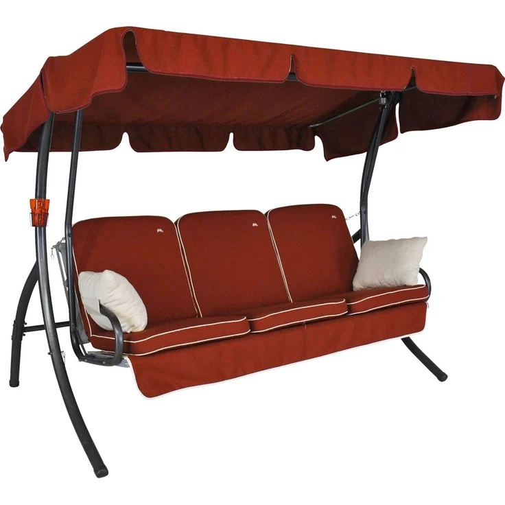 Angerer Freizeitmöbel Hollywoodschaukel Comfort Style, 3-Sitzer, Bettfunktion, inkl. Auflagen und Zierkissen – Bild 1