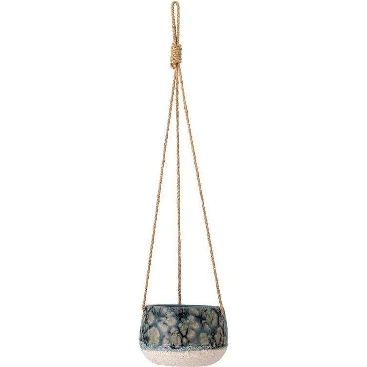 Bloomingville Blumentopf Bloomingville Blumentopf Hänger MOWBRAY Blau Grün 15 cm – Bild 2