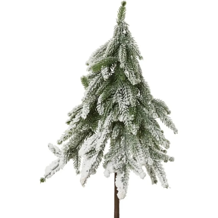 Everlands künstlicher Mini-Baum Kunststoff Ø 20 x 80 cm grün-weiß