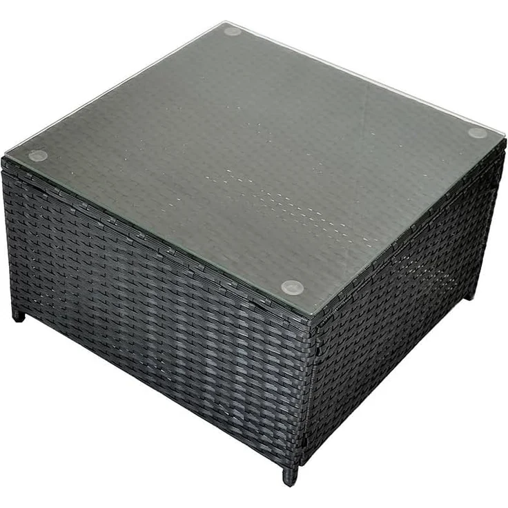 XXL PolyRattan Sitzgruppe Garten Sofa Sitzgarnitur Gartenset Schwarz Auflagenbox – Bild 8