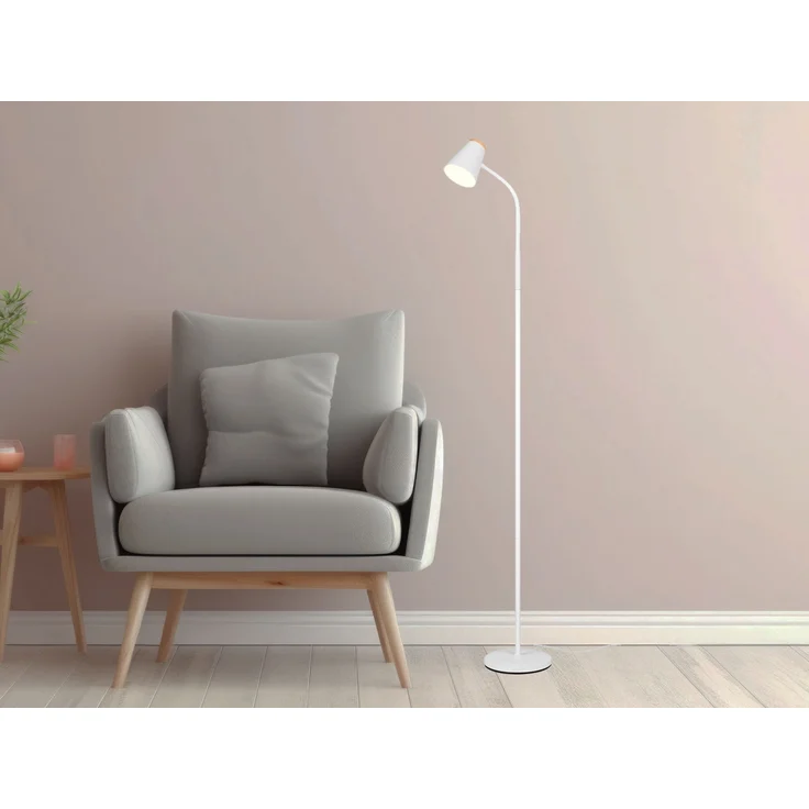 LED Stehlampe PONGO Weiß flexibel biegsam, Höhe 145cm – Bild 1