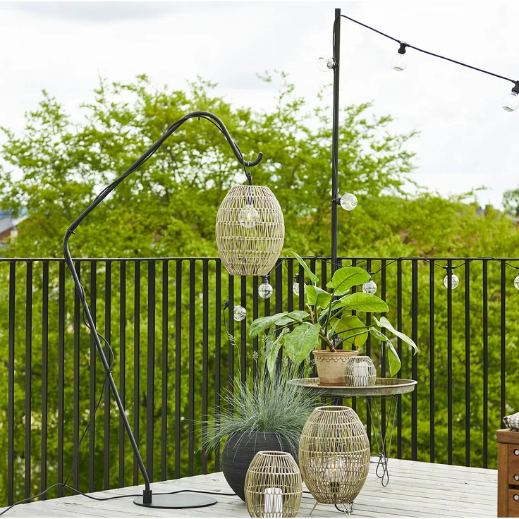 Bodenständer ,Mark für Outdoor-Lampenschirme, Metall, schwarz, 176cm – Bild 3