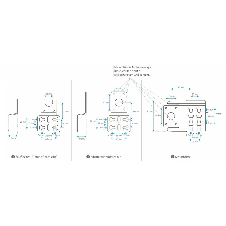BBQ-Toro Grillspieß Universal Grillspieß Set 90 cm, inkl. 2X Fleischnadeln – Bild 3