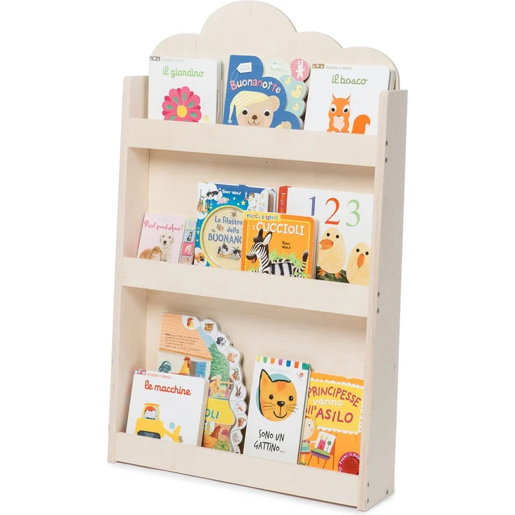 Dotty Natural Haus Bücherregal Montessori Multiplex 60 x 95 x 13 cm Natur – Bild 2