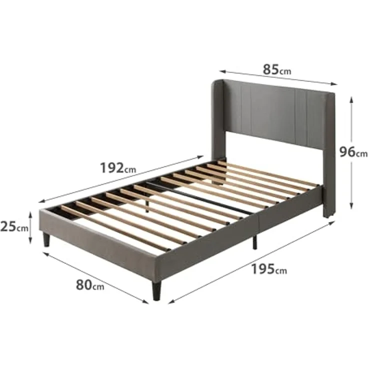 Zinus Platform, Mittelgrau, 80x190 cm – Bild 2