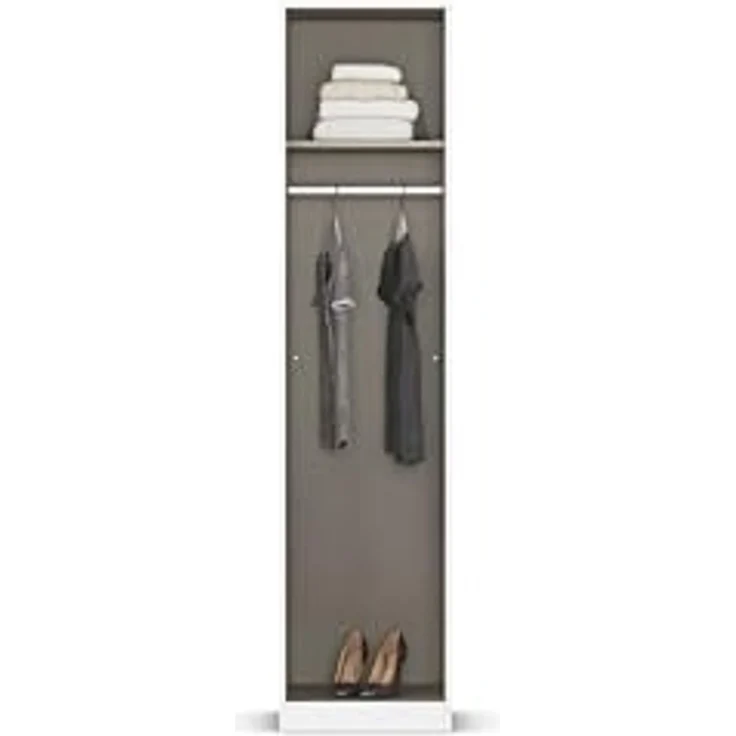 Rauch Möbel Alabama, Kleiderschrank für Schlafzimmer, Kinderzimmer, Wohnzimmer, Garderobe, Flur, 1-türig, Spiegel, Zubehör Basic, Farbe Beige/Eiche Artisan. Holz, Breite 47 cm – Bild 6