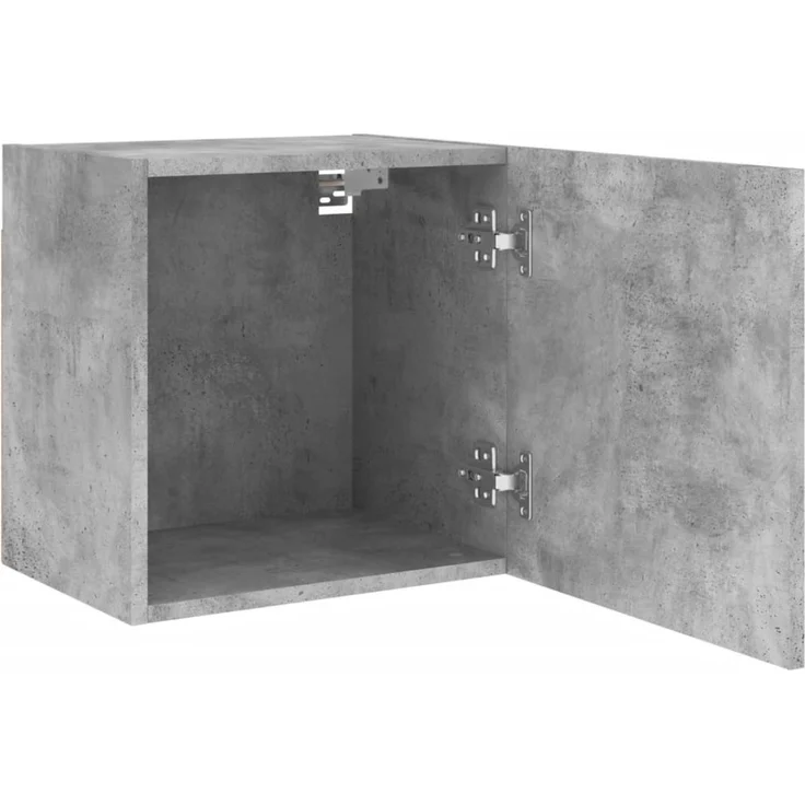 2 pcs TV-Wandschrank, TV Hängeboard Hängeschrank Betongrau 40,5x30x40 cm Holzwerkstoff – Bild 7