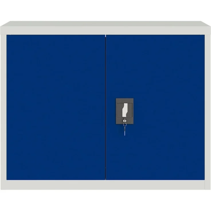 vidaXL Aktenschrank Hellgrau und Blau 90x40x70 cm Stahl 339726 – Bild 2