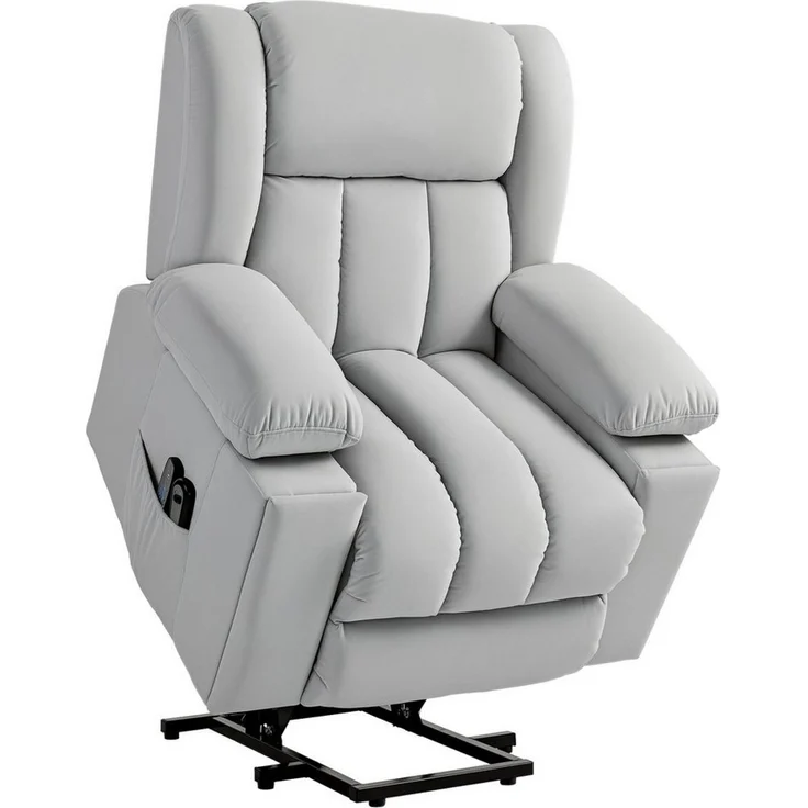 HOMCOM Massagesessel Elektrisch Relaxsessel mit Massage-/ Wärme-/Liegefunktion (Fernsehsessel mit Aufstehhilfe, 1-St, TV-Sessel), mit Becherhalter, Stautraum, USB-Anschlüssen und Fernbedienung – Bild 2