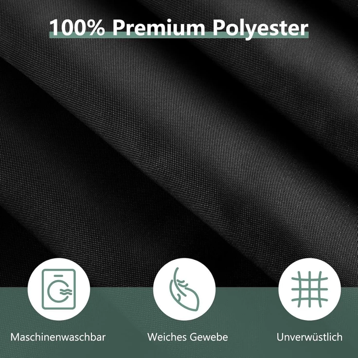 Duschvorhang 240x200cm Schwarz Anti-schimmel Wasserdicht PVC Antibakteriell – Bild 3