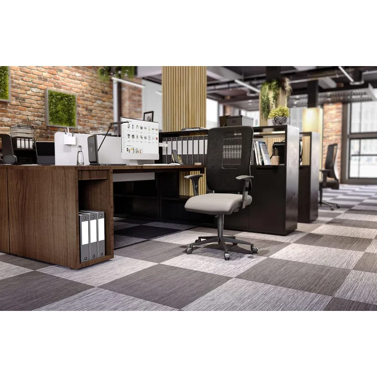 Topstar Open X (N) ergonomischer Bürostuhl, Schreibtischstuhl, atmungsaktive Netzbespannung, Stoffbezug, schwarz – Bild 2