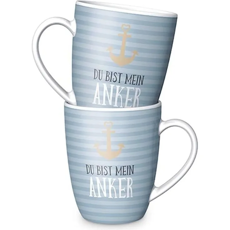 Auswahl - la vida Kaffeetasse Kaffeebecher Tee Kakao Tasse "Becher für dich" Du bist mein Anker