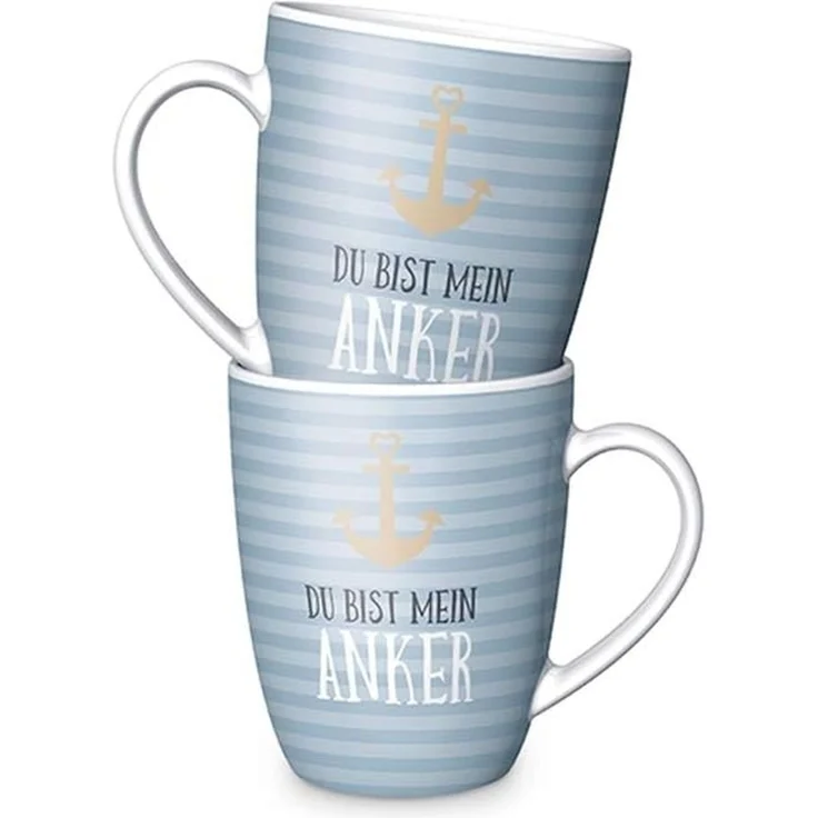 Auswahl - la vida Kaffeetasse Kaffeebecher Tee Kakao Tasse "Becher für dich" Du bist mein Anker