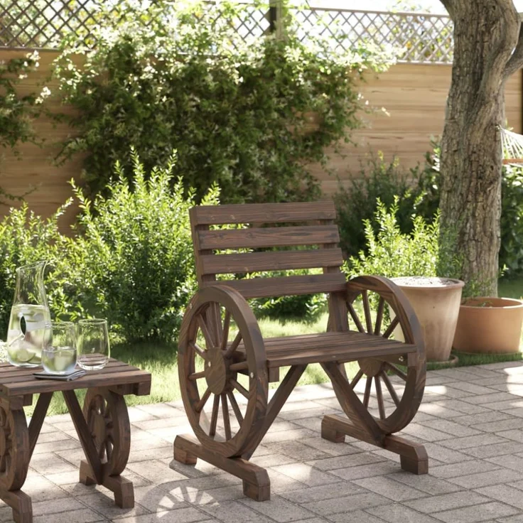 vidaXL Gartenstuhl 58x58x78,5 cm Massivholz Tanne 365100 – Bild 7