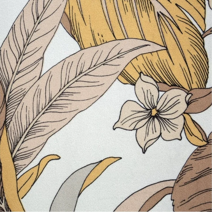 Design91 Vorhang Vorhänge mit Dschungel Muster Palmenblätter Botanische Motive, Blickdicht, Ösenschal, Wohnzimmer – Bild 3
