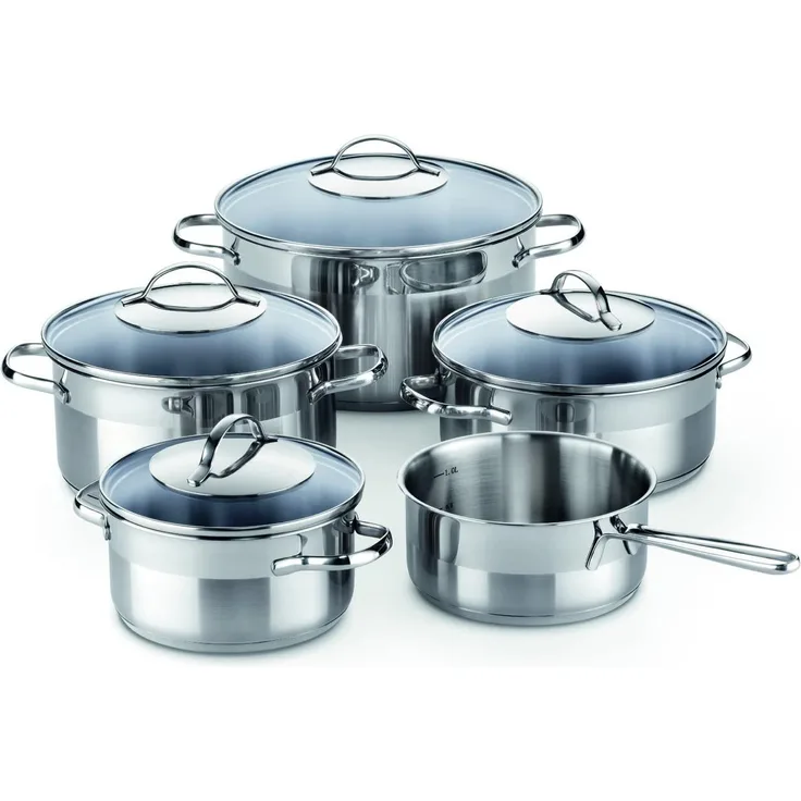 Kelomat Kochtopfset MURANO S 9 tlg. Topfset Edelstahl inkl. Deckel
