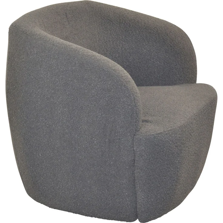 Drehbarer Polstersessel "Conny" im Retrostyle, grau – Bild 2
