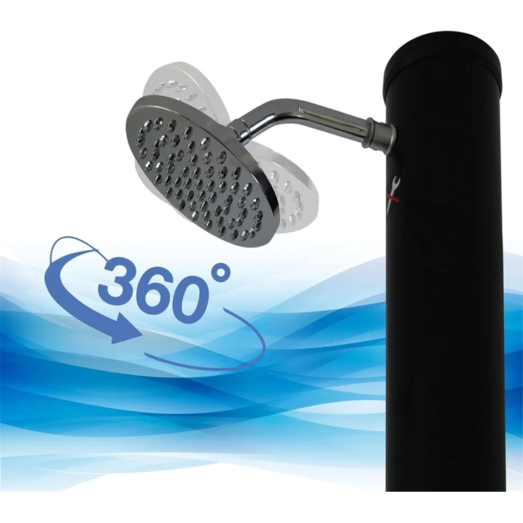 Solardusche 20L Silber Gartenbrause Fußdusche Camping Pool Regendusche Outdoor – Bild 4