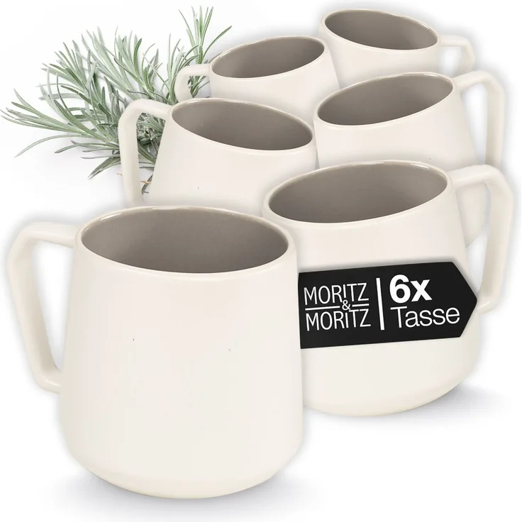 Moritz & Moritz CAVO Kaffeebecher 6er Pack - Stone