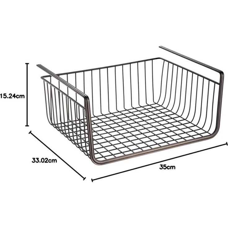 mDesign Hängekorb Drahtkorb Gitterbox Aufbewahrung 2er-Set Metall Bronze – Bild 2